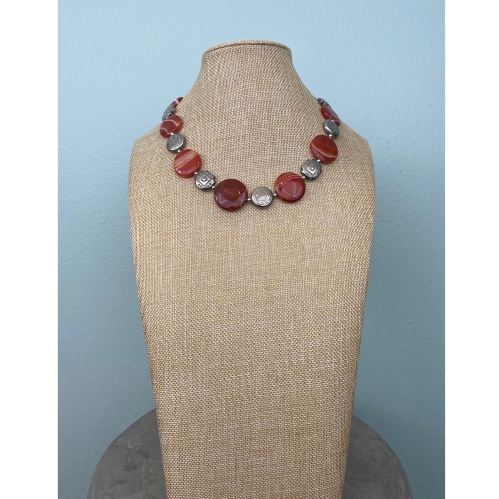 NWOT Copper Glass and Silver Metal Bead Set